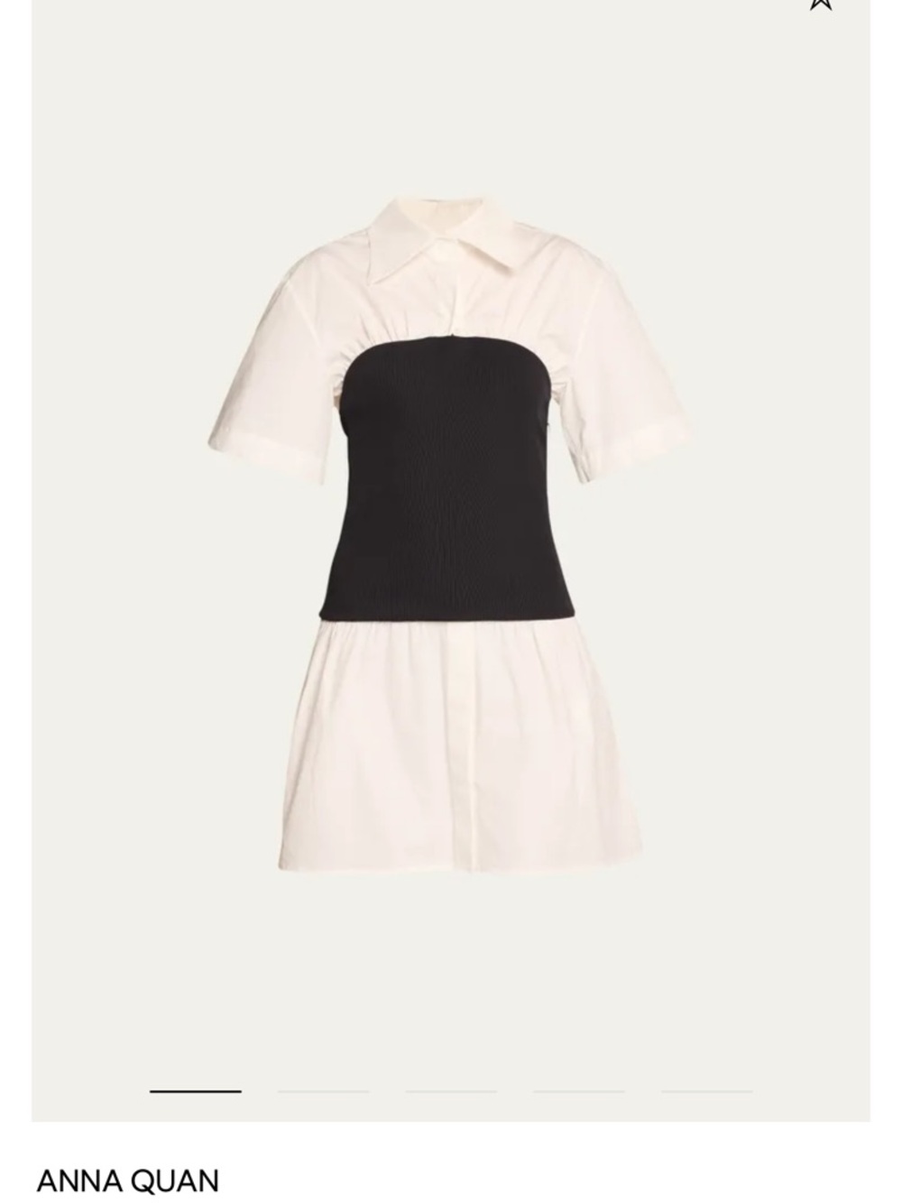 Anna Quan Black & White Layered Shirt-Dress